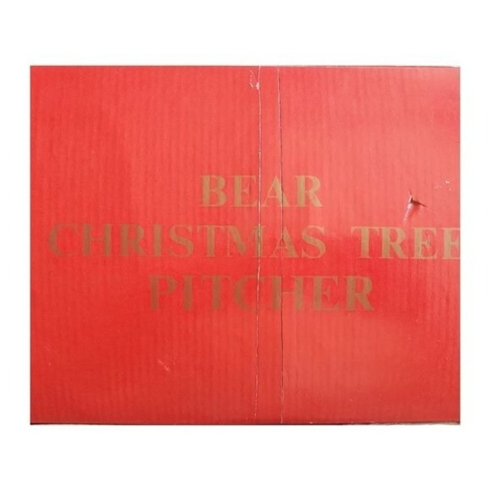 Vintage Original box World Bazar Santa Bear Christmas tree pitcher hand painted - Picture 8 of 9